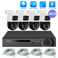 ICsee 4CH 6MP POE Dual Lens PTZ Auto Tracking CCTV Camera Kit